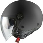 Casco jet per moto e scooter MPH ONE nero opaco ECE 22.06 con doppia visiera